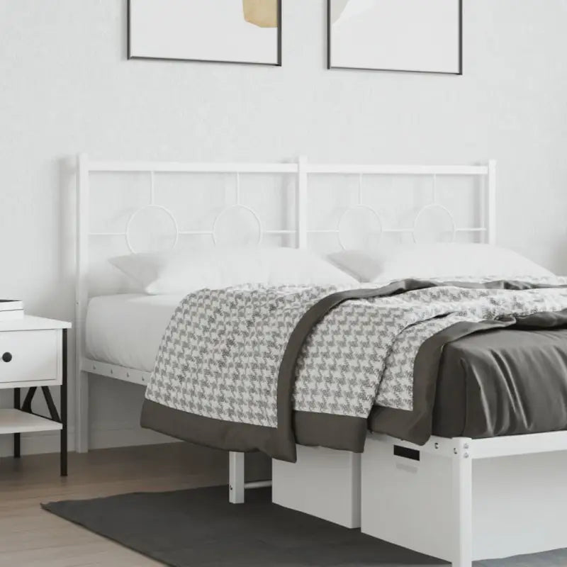 Hoofdborden en voetborden met vierkante buizen voor een eigentijdse uitstraling - Wit / 160 cm / 1 - Hoofdborden