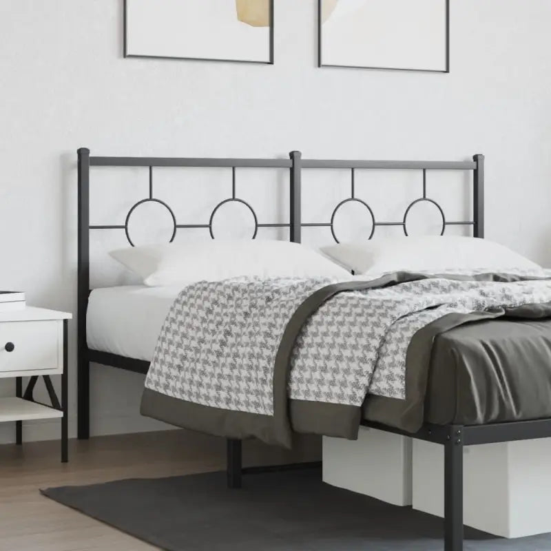 Hoofdborden en voetborden met vierkante buizen voor een eigentijdse uitstraling - Zwart / 160 cm / 1 - Hoofdborden