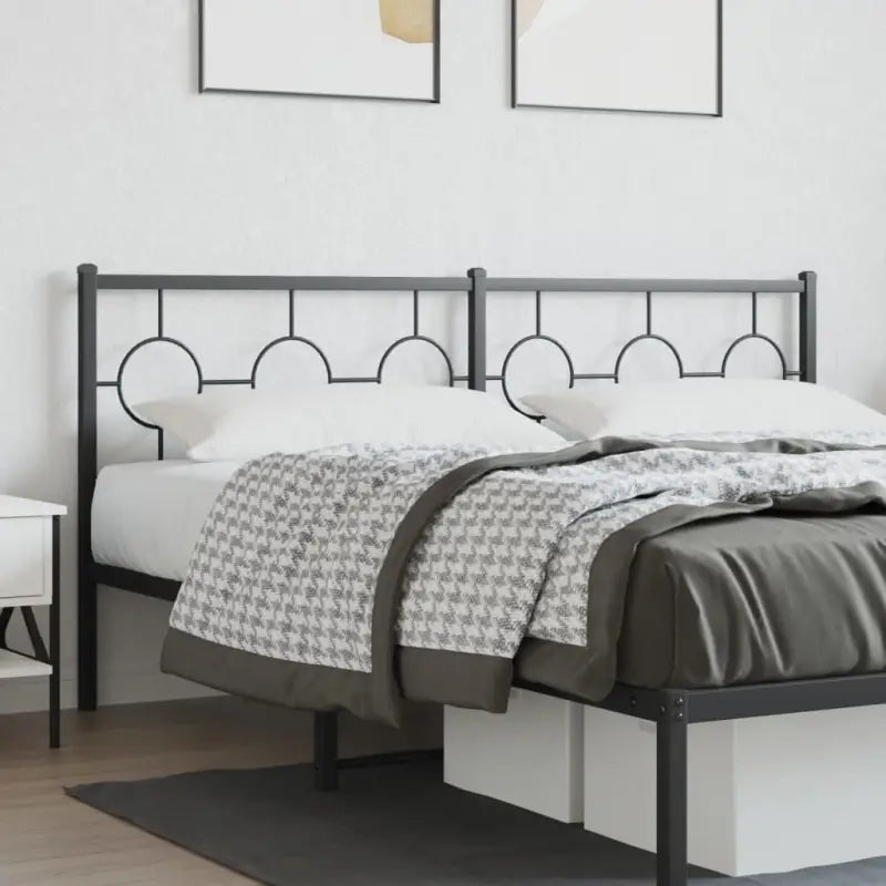 Hoofdborden en voetborden met vierkante buizen voor een eigentijdse uitstraling - Zwart / 180 cm / 1 - Hoofdborden