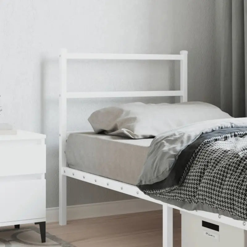 Hoofdborden en voetborden met vierkante buizen voor een stijlvolle slaapkamer - Wit / 80 cm / 1 - Hoofdborden