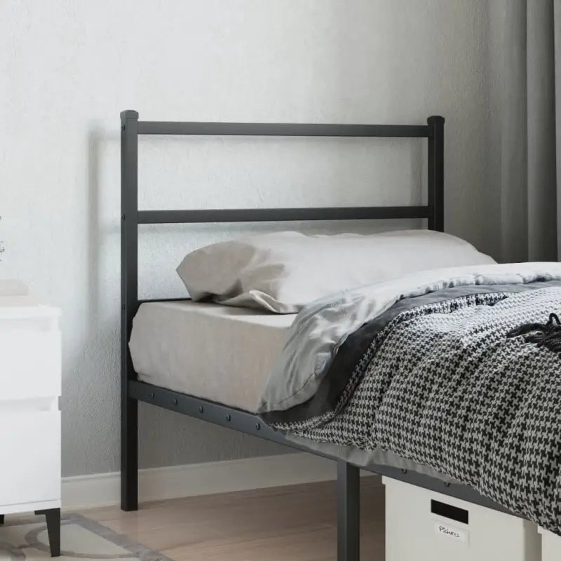 Hoofdborden en voetborden met vierkante buizen voor een stijlvolle slaapkamer - Zwart / 90 cm / 1 - Hoofdborden