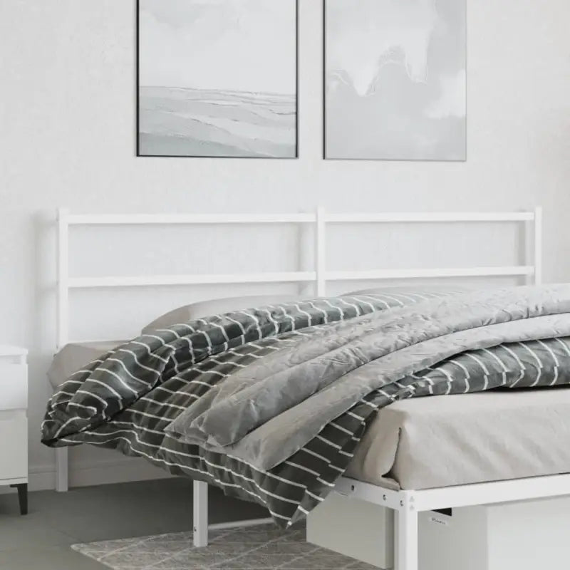 Hoofdborden en voetborden met vierkante buizen voor een stijlvolle slaapkamer - Wit / 193 cm / 1 - Hoofdborden