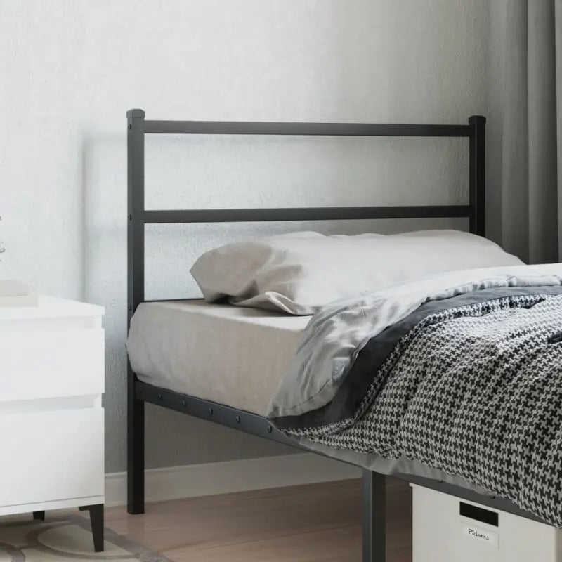 Hoofdborden en voetborden met vierkante buizen voor een stijlvolle slaapkamer - Zwart / 107 cm / 1 - Hoofdborden