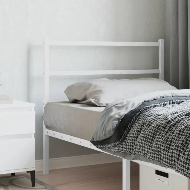 Hoofdborden en voetborden met vierkante buizen voor een stijlvolle slaapkamer - Wit / 100 cm / 1 - Hoofdborden