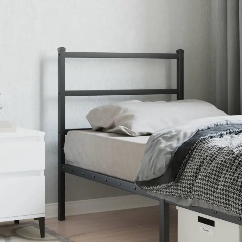 Hoofdborden en voetborden met vierkante buizen voor een stijlvolle slaapkamer - Zwart / 75 cm / 1 - Hoofdborden