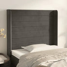 Hoofdborden en voetborden met zachte fluweel levering bevat - Donkergrijs / 93 x 16 x 118/128 cm / 1 - Hoofdborden