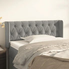 Hoofdborden en voetborden met zachte fluweel levering bevat - Lichtgrijs / 103 x 16 x 78/88 cm / 1 - Hoofdborden