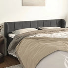 Hoofdborden en voetborden met zachte fluweel levering bevat - Donkergrijs / 183 x 23 x 78/88 cm / 1 - Hoofdborden