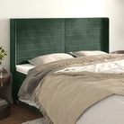Hoofdborden en voetborden met zachte fluweel levering bevat - Donkergroen / 183 x 16 x 118/128 cm / 1 - Hoofdborden
