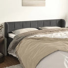 Hoofdborden en voetborden met zachte fluweel levering bevat - Donkergrijs / 203 x 23 x 78/88 cm / 1 - Hoofdborden