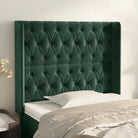Hoofdborden en voetborden met zachte fluweel levering bevat - Donkergroen / 103 x 16 x 118/128 cm / 1 - Hoofdborden