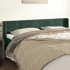 Hoofdborden en voetborden met zachte fluweel levering bevat - Donkergroen / 163 x 16 x 78/88 cm / 1 - Hoofdborden