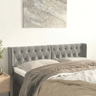 Hoofdborden en voetborden met zachte fluweel levering bevat - Lichtgrijs / 147 x 16 x 78/88 cm / 1 - Hoofdborden
