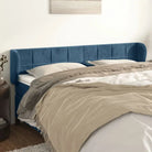 Hoofdborden en voetborden met zachte fluweel levering bevat - Donkerblauw / 183 x 23 x 78/88 cm / 1 - Hoofdborden