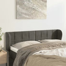 Hoofdborden en voetborden met zachte fluweel levering bevat - Donkergrijs / 147 x 23 x 78/88 cm / 1 - Hoofdborden