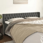Hoofdborden en voetborden met zachte fluweel levering bevat - Donkergrijs / 183 x 16 x 78/88 cm / 1 - Hoofdborden