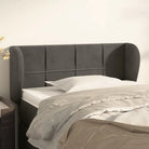 Hoofdborden en voetborden met zachte fluweel levering bevat - Donkergrijs / 93 x 23 x 78/88 cm / 1 - Hoofdborden