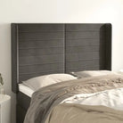Hoofdborden en voetborden met zachte fluweel levering bevat - Donkergrijs / 147 x 16 x 118/128 cm / 1 - Hoofdborden