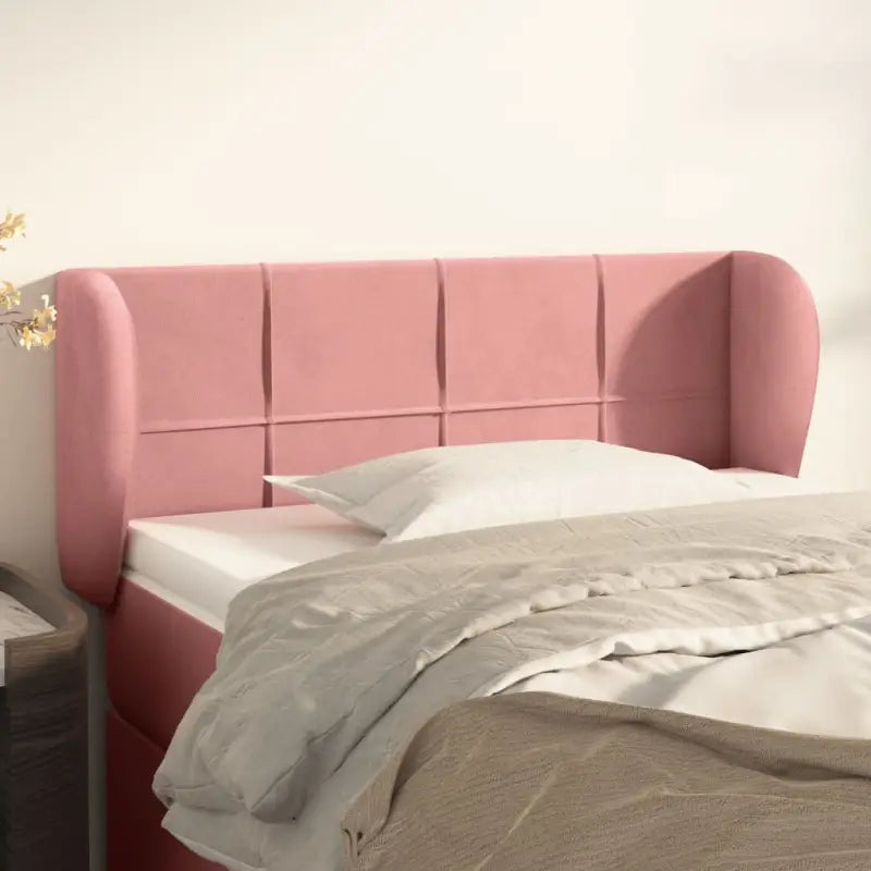 Hoofdborden en voetborden met zachte fluweel levering bevat - Roze / 103 x 23 x 78/88 cm / 1 - Hoofdborden en voetborden