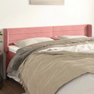 Hoofdborden en voetborden met zachte fluweel levering bevat - Roze / 163 x 16 x 78/88 cm / 1 - Hoofdborden en voetborden