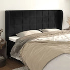 Hoofdborden en voetborden met zachte fluweel levering bevat - Zwart / 183 x 23 x 118/128 cm / 1 - Hoofdborden