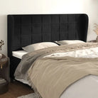 Hoofdborden en voetborden met zachte fluweel levering bevat - Zwart / 203 x 23 x 118/128 cm / 1 - Hoofdborden