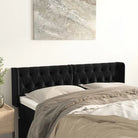 Hoofdborden en voetborden met zachte fluweel levering bevat - Zwart / 147 x 16 x 78/88 cm / 1 - Hoofdborden