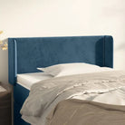 Hoofdborden en voetborden met zachte fluwelen afwerking en levering bevat - Donkerblauw / 93 x 16 x 78/88 cm / 1