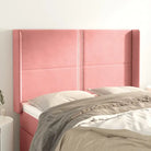 Hoofdborden en voetborden met zachte fluwelen afwerking en levering bevat - Roze / 147 x 16 x 118/128 cm / 1