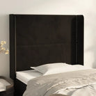 Hoofdborden en voetborden met zachte fluwelen afwerking en levering bevat - Zwart / 83 x 16 x 118/128 cm / 1