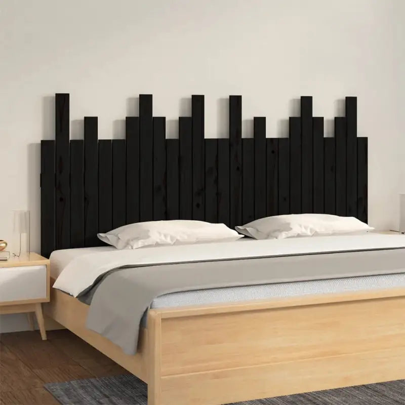 Hoofdborden en voetborden van massief grenenhout met klassiek design - Zwart / 166 x 80 cm / 1 - Hoofdborden