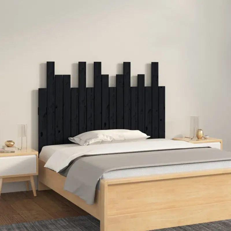 Hoofdborden en voetborden van massief grenenhout met klassiek design - Zwart / 108 x 80 cm / 1 - Hoofdborden
