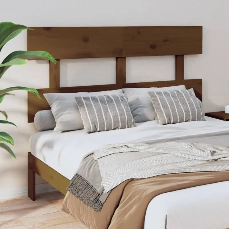 Hoofdborden en voetborden van massief grenenhout met trendy design - Honingbruin / 144 x 81 cm / 1 - Hoofdborden