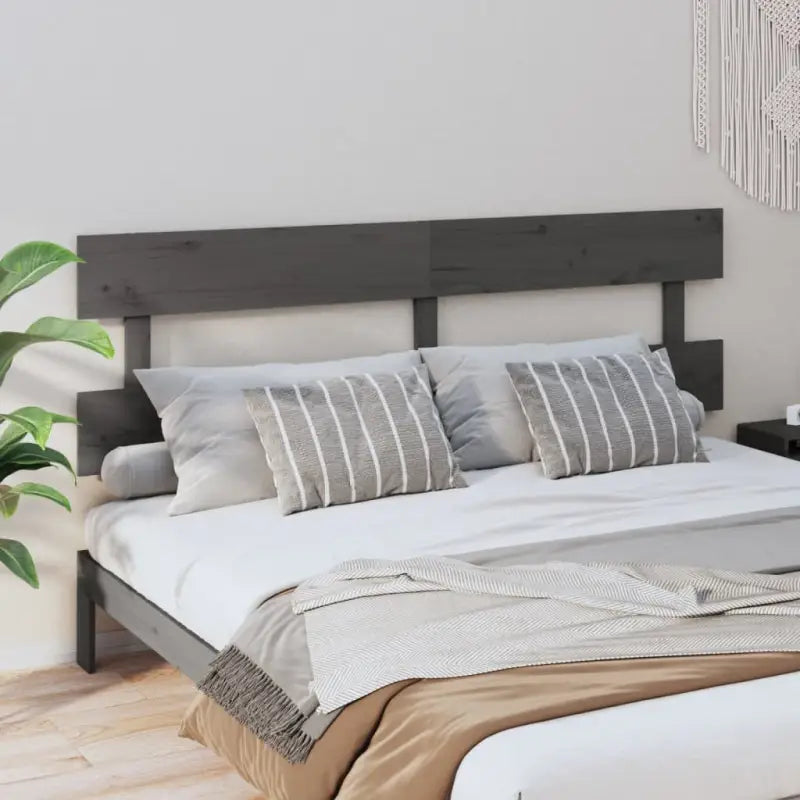 Hoofdborden en voetborden van massief grenenhout met trendy design - Grijs / 204 x 81 cm / 1 - Hoofdborden en voetborden
