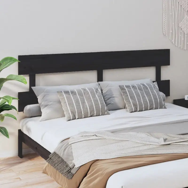 Hoofdborden en voetborden van massief grenenhout met trendy design - Zwart / 184 x 81 cm / 1 - Hoofdborden en voetborden
