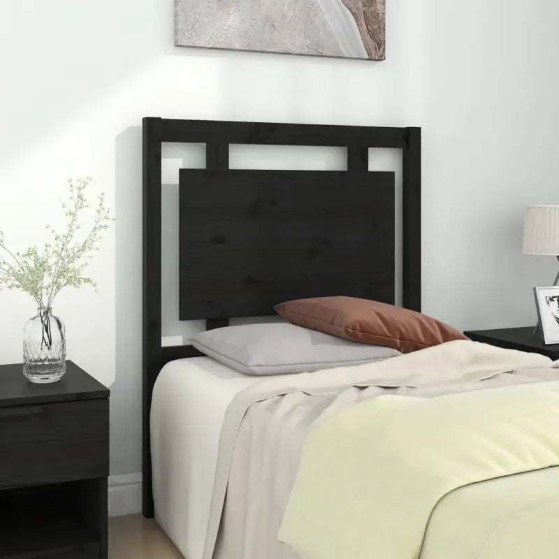 Hoofdborden en voetborden van massief grenenhout voor een compleet slaapkamer uiterlijk - Zwart / 80.5 x 100 cm / 1