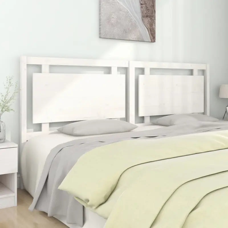 Hoofdborden en voetborden van massief grenenhout voor een compleet slaapkamer uiterlijk - Wit / 205.5 x 100 cm / 1