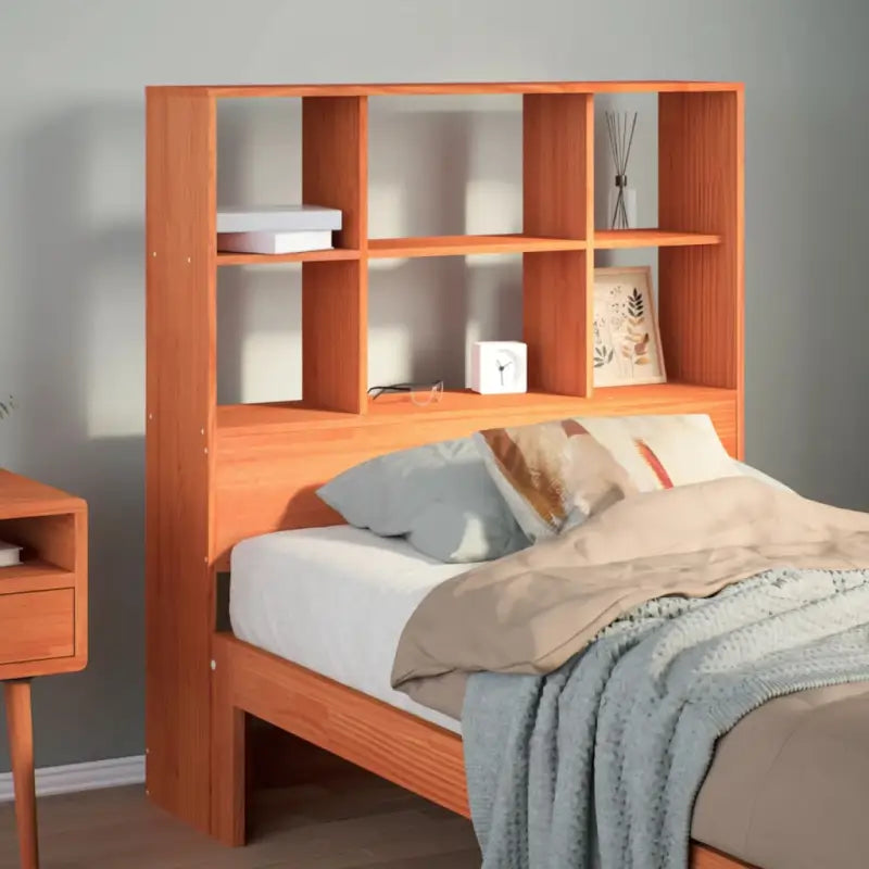 Hoofdborden en voetborden van massief grenenhout voor een complete slaapkamerstijl - Wasbruin / 90 cm / 1 - Hoofdborden