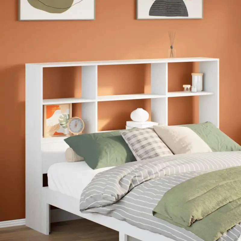 Hoofdborden en voetborden van massief grenenhout voor een complete slaapkamerstijl - Wit / 150 cm / 1 - Hoofdborden