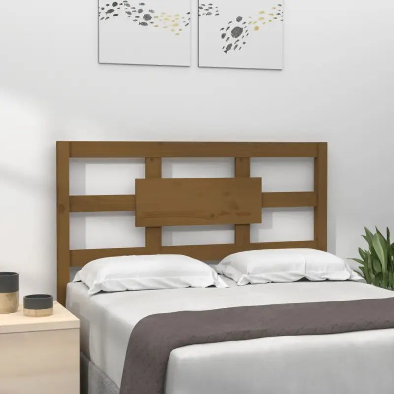 Hoofdborden en voetborden van massief grenenhout voor een moderne slaapkamer - Honingbruin / 105.5 x 100 cm / 1