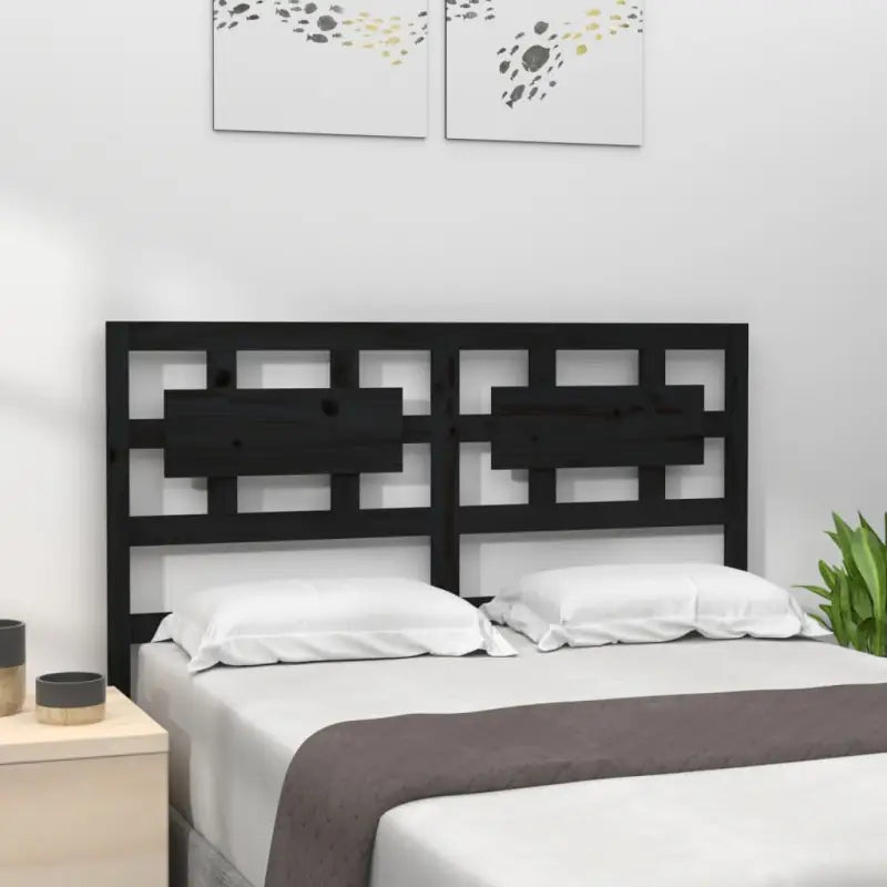 Hoofdborden en voetborden van massief grenenhout voor een moderne slaapkamer - Zwart / 145.5 x 100 cm / 1 - Hoofdborden
