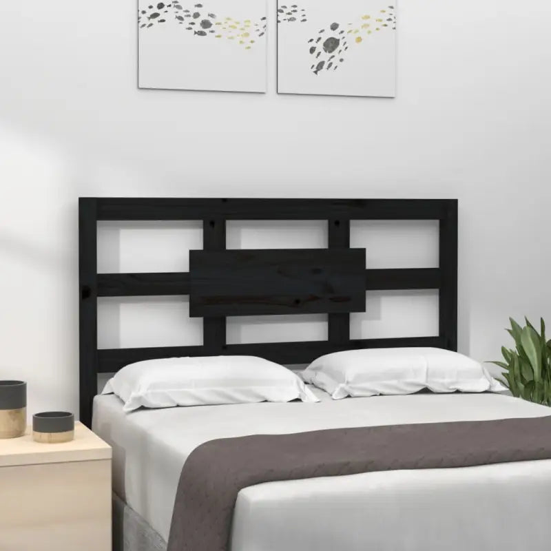 Hoofdborden en voetborden van massief grenenhout voor een moderne slaapkamer - Zwart / 80.5 x 100 cm / 1 - Hoofdborden