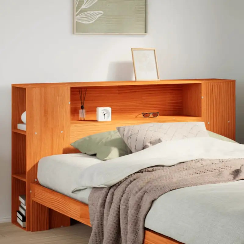 Hoofdborden en voetborden van massief grenenhout voor een stijlvolle slaapkamer - Wasbruin / 160 cm / 1 - Hoofdborden