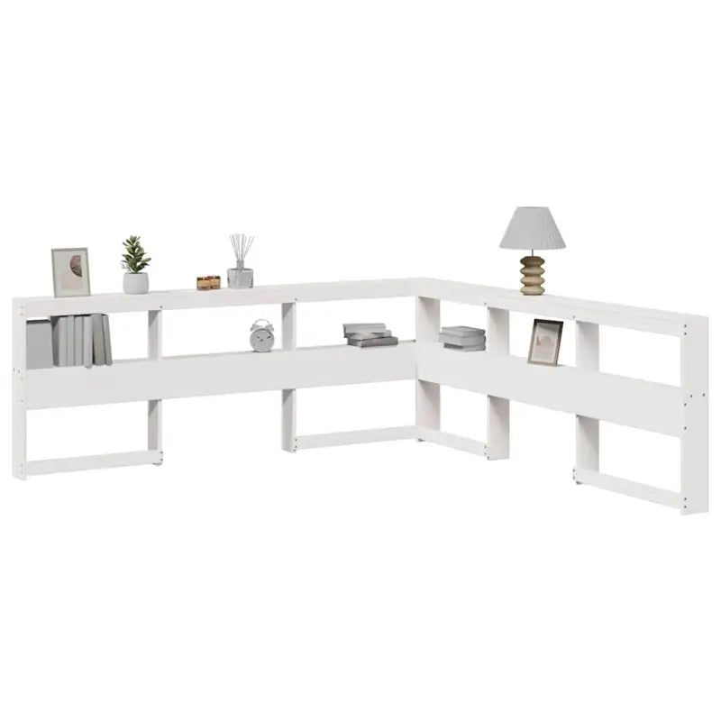 Hoofdborden en voetborden van massief grenenhout voor een stijlvolle slaapkamer - Wit / 198.5 x 218.5 x 80 cm / 1