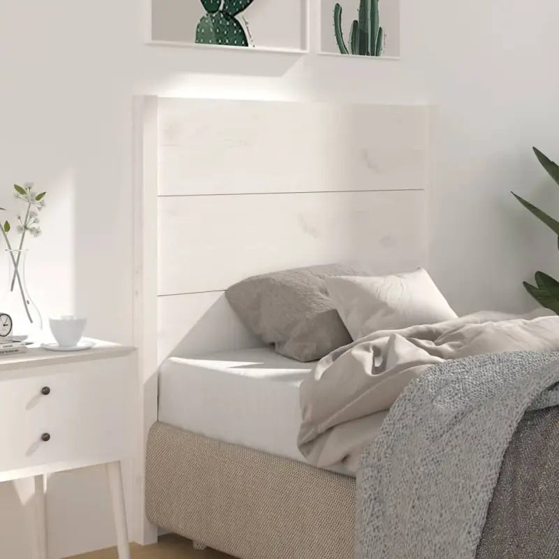 Hoofdborden en voetborden van massief grenenhout voor een stijlvolle slaapkamer - Wit / 106 x 100 cm / 1 - Hoofdborden