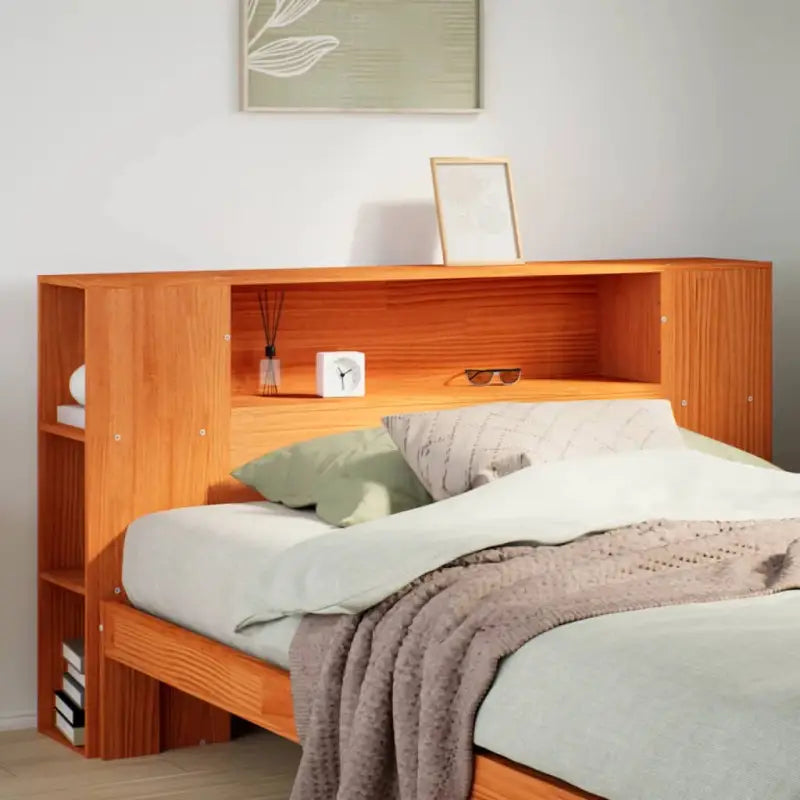 Hoofdborden en voetborden van massief grenenhout voor een stijlvolle slaapkamer - Wasbruin / 120 cm / 1 - Hoofdborden
