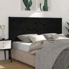 Hoofdborden en voetborden van massief grenenhout voor een stijlvolle slaapkamer - Zwart / 206 x 100 cm / 1