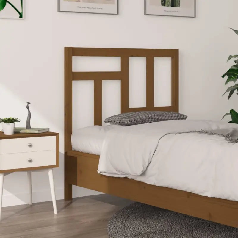 Hoofdborden en voetborden van massief grenenhout voor een trendy slaapkamer - Honingbruin / 95.5 x 100 cm / 1