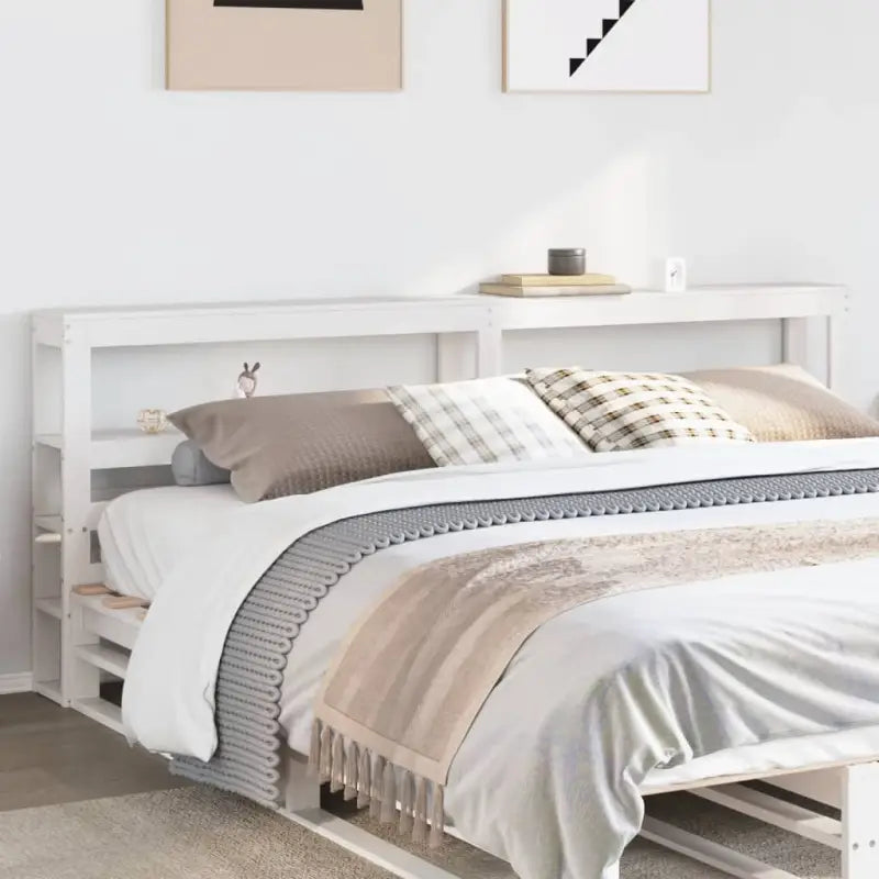 Hoofdborden en voetborden van massief grenenhout voor in elke slaapkamer - Wit / 186 x 19 x 82 cm / 1 - Hoofdborden