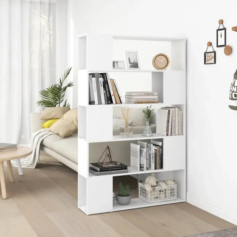 Hoogglans wit Boekenkast bewerkt hout met strak ontwerp - Boekenkasten